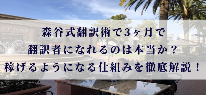 森谷式翻訳術で3ヶ月で翻訳者になれるのは本当か?稼げるようになる仕組みを徹底解説!